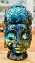 Sculpture Tête de Bouddha en Labradorite