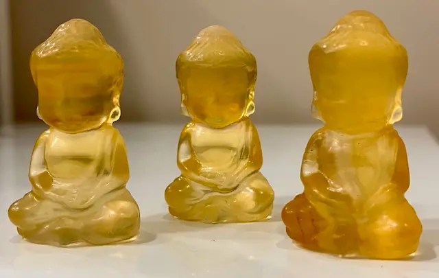 Bouddha en Fluorine Jaune