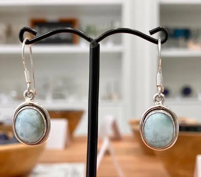 Boucle d'oreilles Larimar en Argent 925