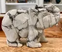 Eléphant en Howlite