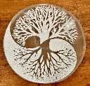 Plaque de rechargement en Sélénite Ying et Yang - Arbre de vie