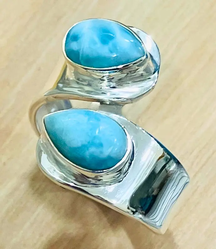 Bague Larimar en Argent 925