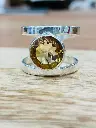 Bague Citrine facetté en Argent 925