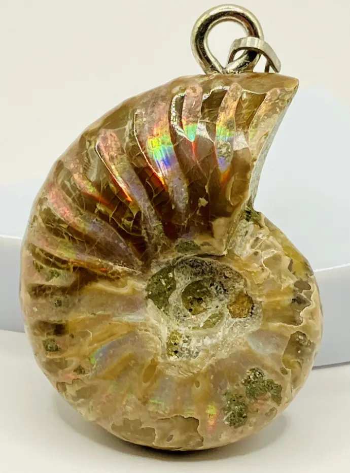 Pendentif Ammonite Opalisée