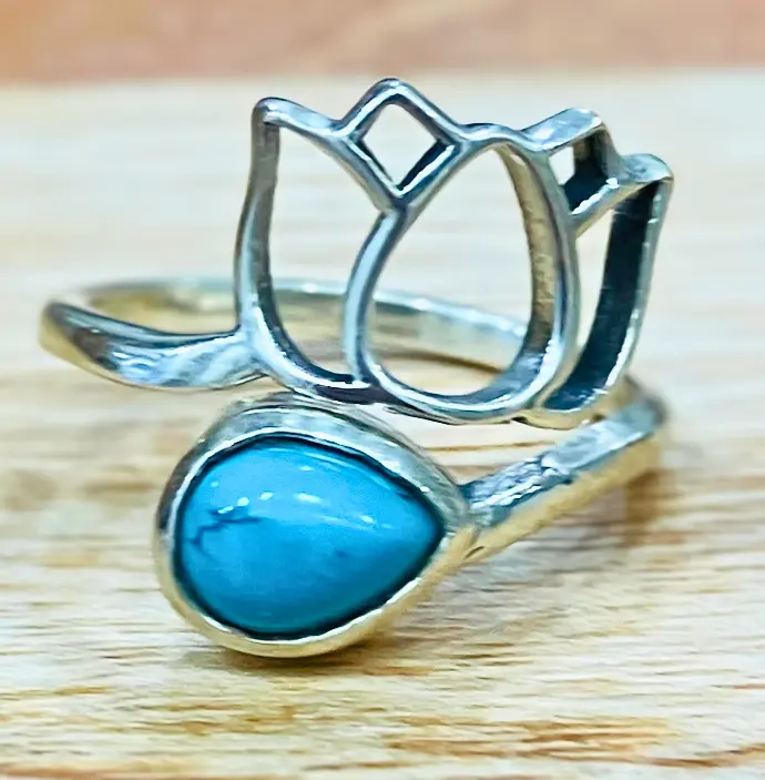 Bague Turquoise de Chine en Argent 925