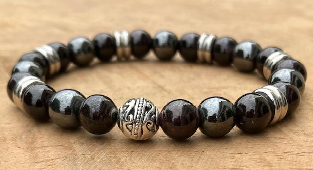 Bracelet Grenat - Hématite