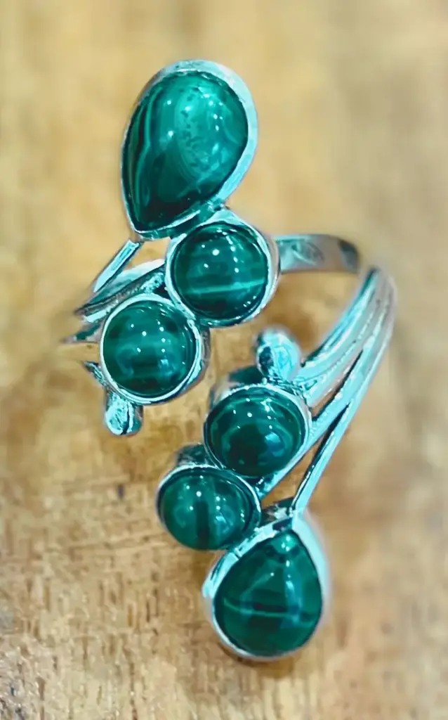 Bague Malachite en Argent 925