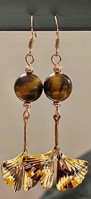 Boucles d'oreilles en Œil de tigre