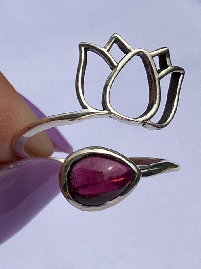 Bague Grenat rhodolite en Argent 925