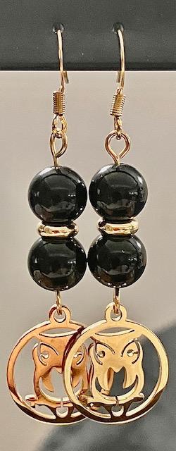 Boucles d'oreilles en Tourmaline noire