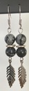 Boucles d'oreilles en Obsidienne Neige