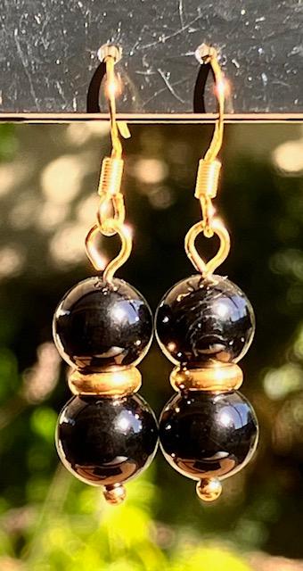 Boucles d'oreilles en Onyx