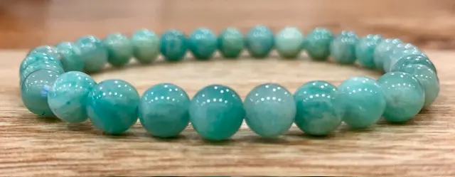 Bracelet boule Amazonite du Pérou 6mm