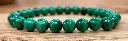 Bracelet boule Malachite Claire 6mm