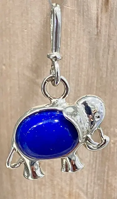 Pendentif Eléphant en Lapis Lazuli