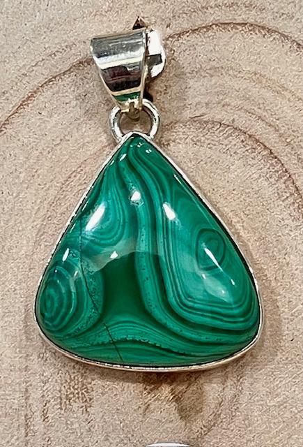 Pendentif Malachite en Argent 925