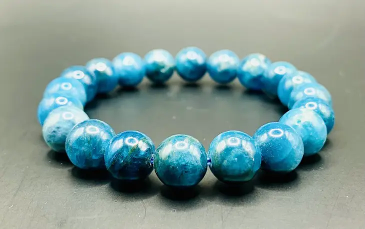 Bracelet Apatite Bleue 10mm