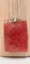 Pendentif Rectangle  Rhodonite