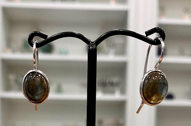 Boucles d'oreilles en Labradorite