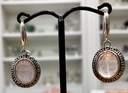 Boucles d'oreilles Quartz Rose