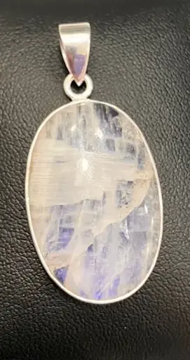 Pendentif Pierre de Lune Bleutée