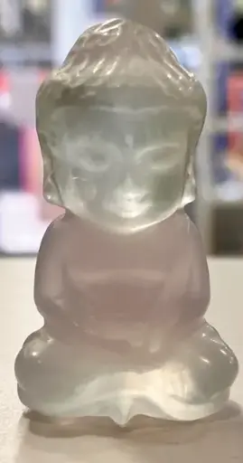 Bouddha en Fluorine Violette - Transparente