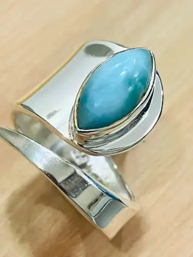 Bague Larimar en Argent 925