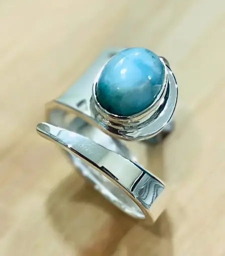 Bague Larimar en Argent 925