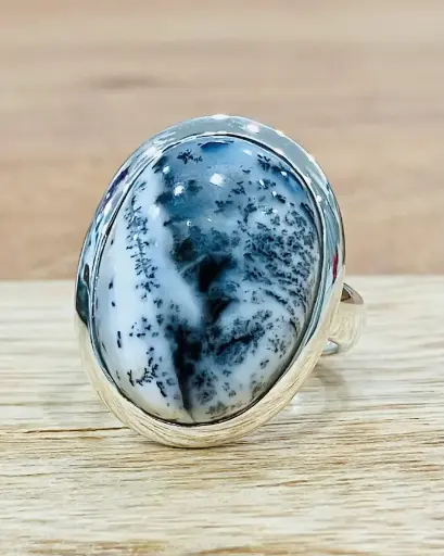 Bague Agate Dendritique en Argent 925