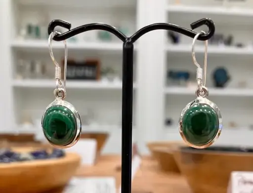 Boucles d'oreilles Malachite