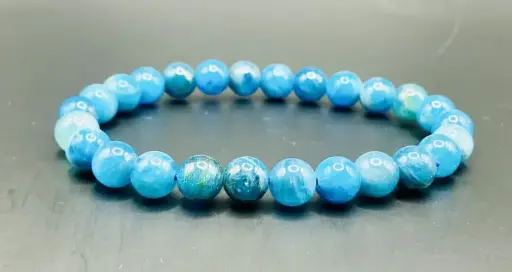 Bracelet Apatite Bleue 6mm