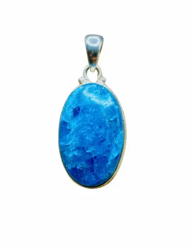 Pendentif Apatite Bleue Argent 925