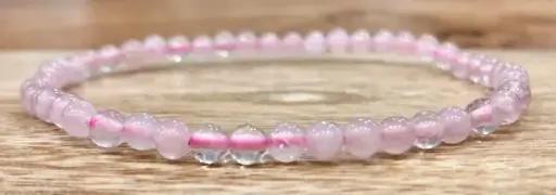 Bracelet Quartz Rose 4 mm