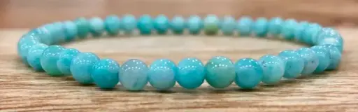 Bracelet boule Amazonite 4 mm