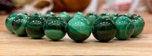 Bracelet boule Malachite Claire 10mm