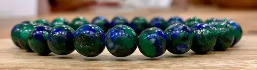 Bracelet boule Azurite Malachite 8mm